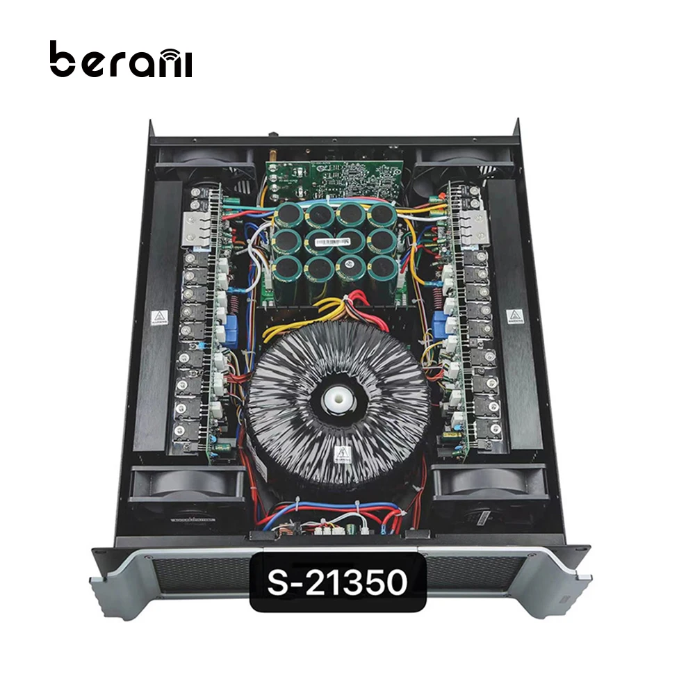 Berani S-21350 New Design Super High Oem Sound Standard Audio Professional 2 Channel Class H 3U Dj 1350 Watt Power Amplifier