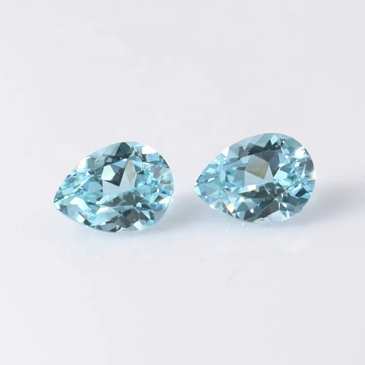 3*5mm-20*30mm Pear Cut Czochralski Grown Yttrium Aluminium Garnet  YAG Gemstones Synthetic YAG Paraiba Blue gems