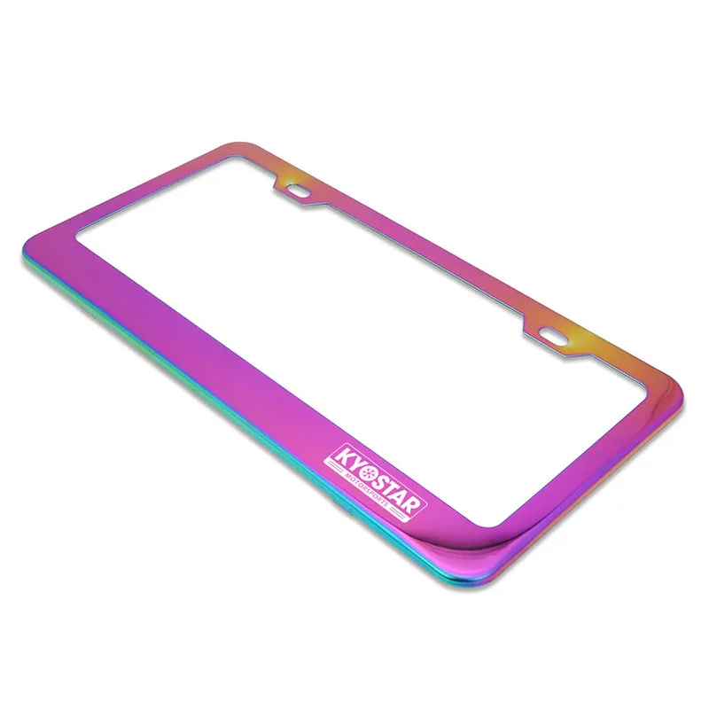 Wholesale license Plates Neo Chrome Stainless Steel US Size Custom for American Cars