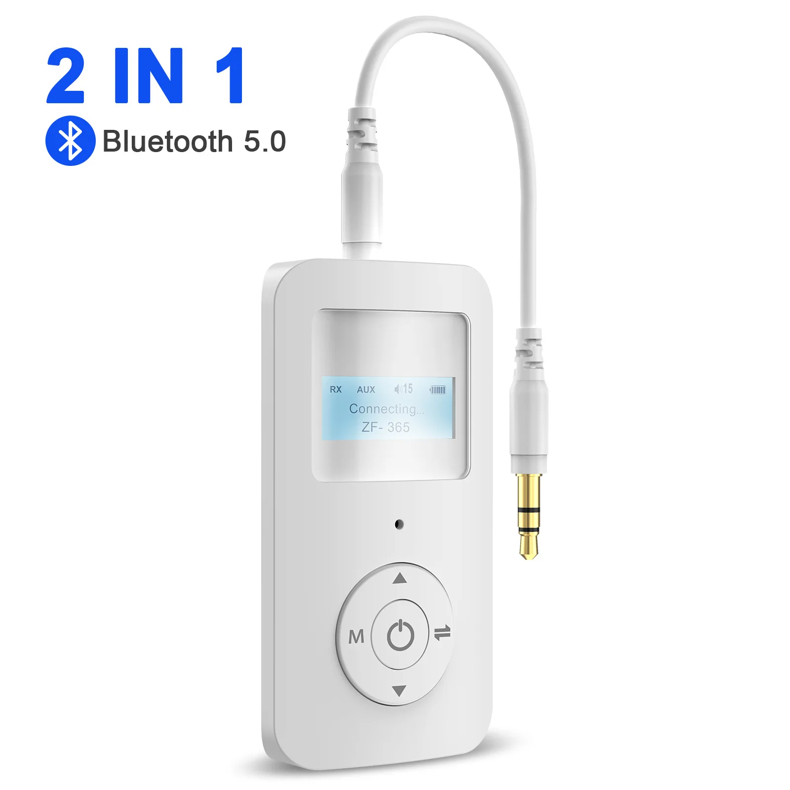 2 in 1 Airplane Transmitter and Receiver BT5.0 Wireless 3.5mm Bluetooth Adapter