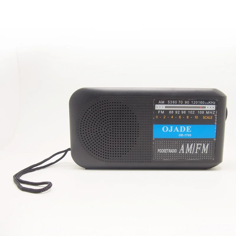 ABS material portable am fm radio with telescopic antenna