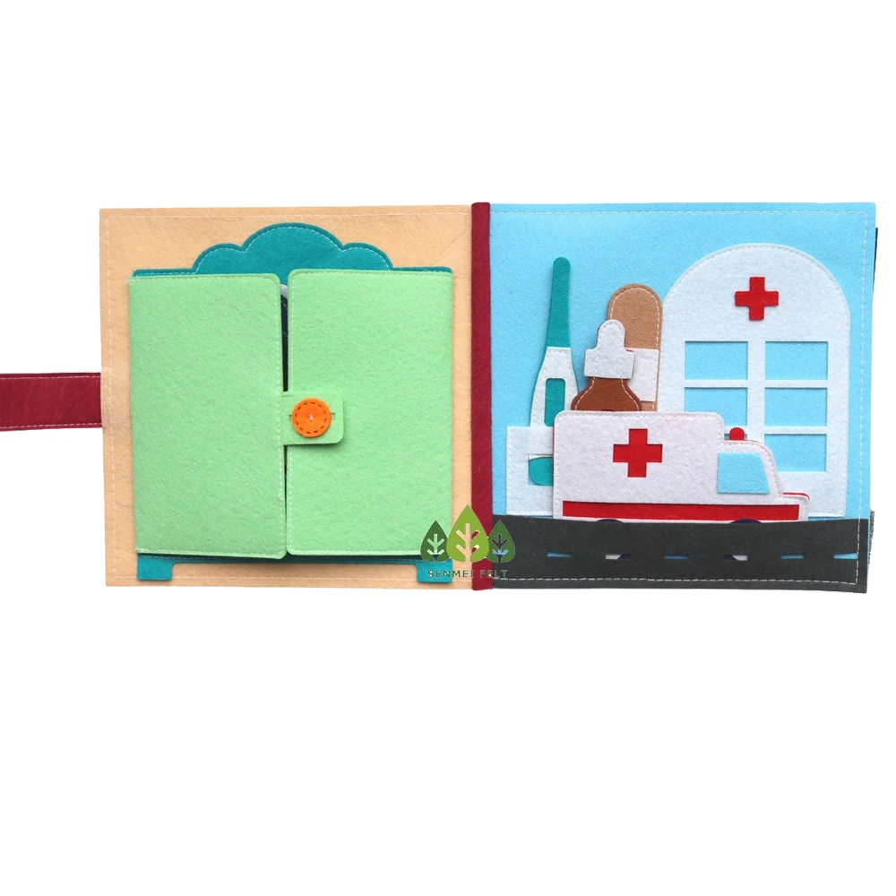 Personalized fabric Quiet Book preschool Montessori children activity book soft busy book for toddlers