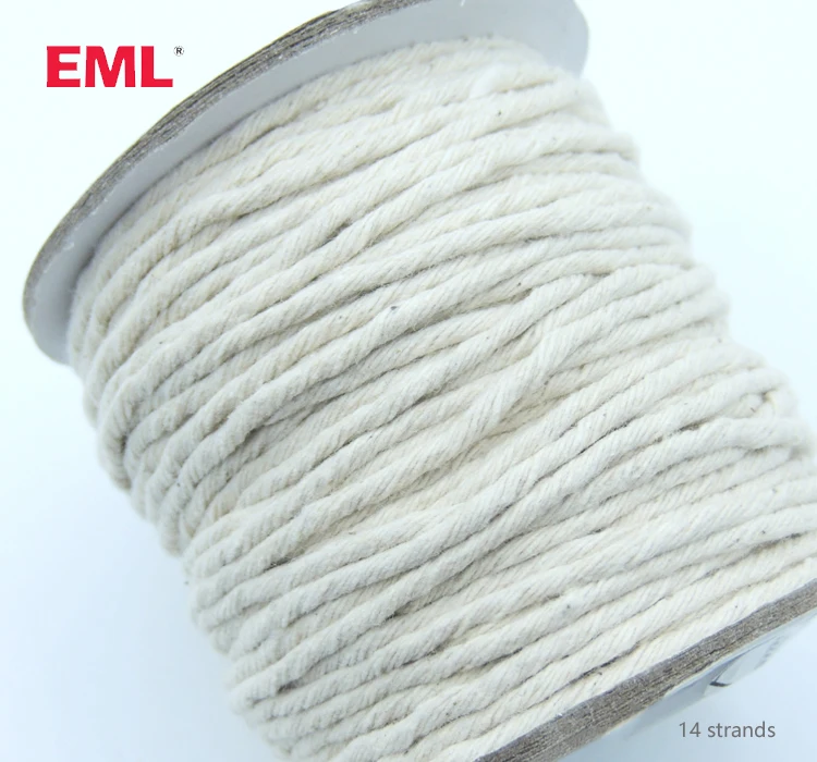 Wholesale 100% Cotton Cord 1mm  14 strands Twisted string rope