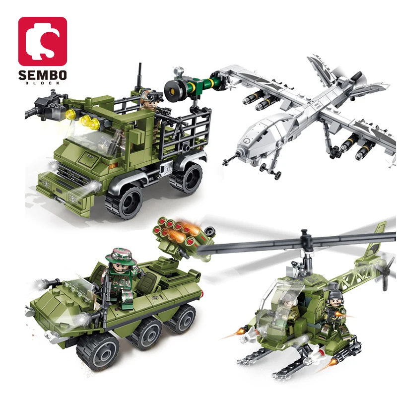 Конструктор SEMBO 105475-105478 885cs развивающий набор сборных пластиковых кирпичей «сделай сам» военный Железный строительный блок с кровью игрушки Наборы