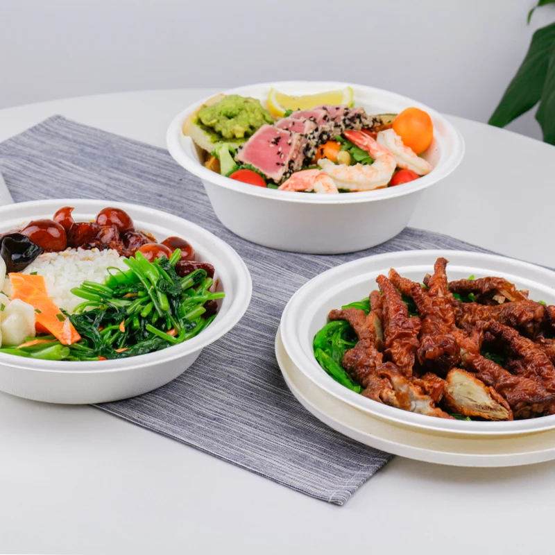 High Quality Restaurant Ramen Sugar Bowl Lid Compostable Cutlery Set