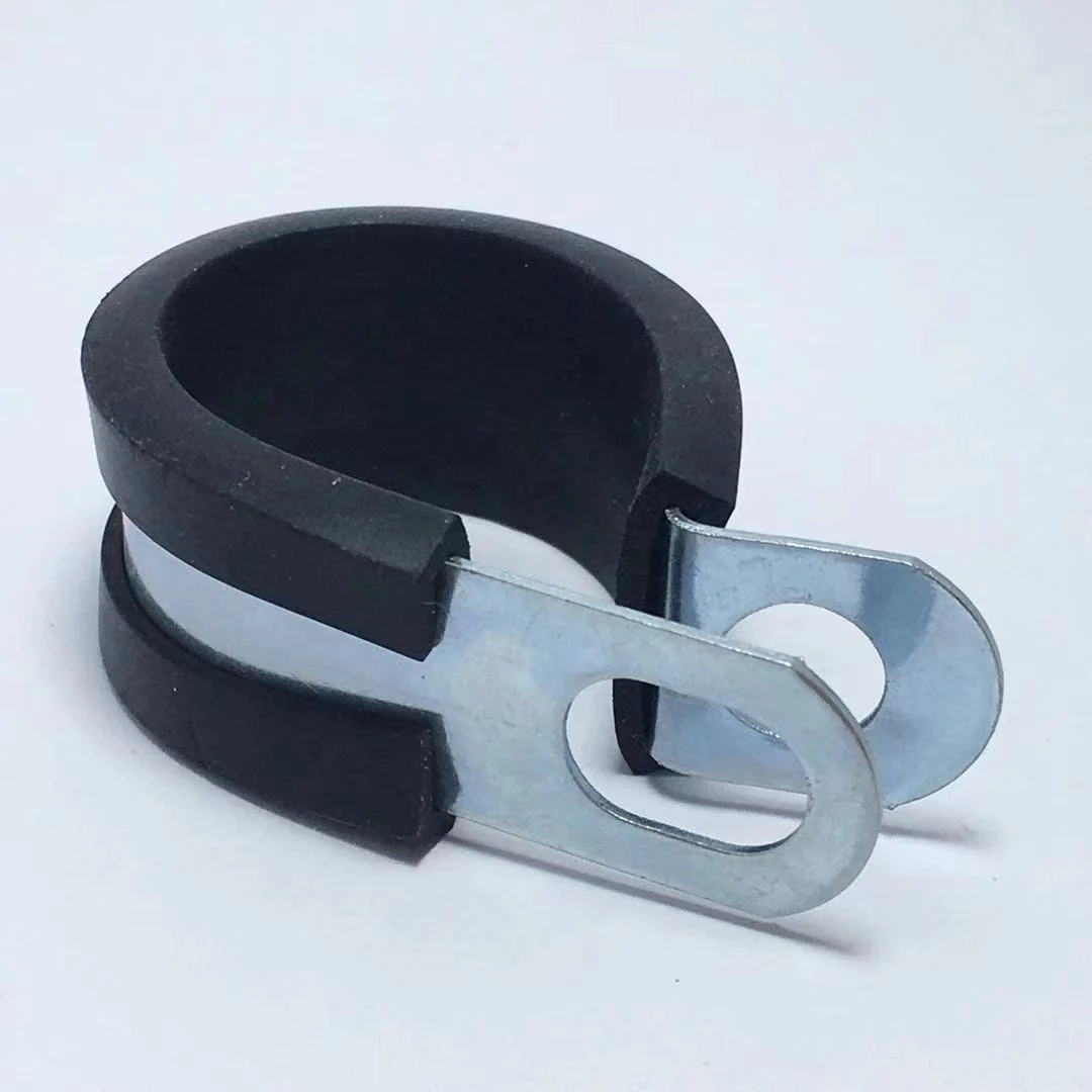 fixing p clip Galvanized steel heavy duty types pipe retaining clips P rubber clamps