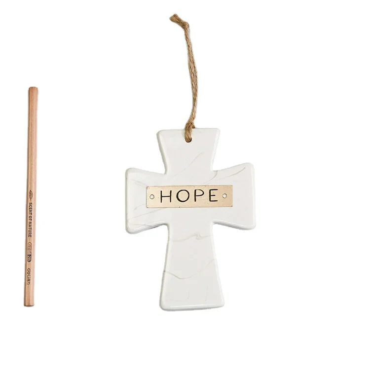 Оптовая продажа, Роскошный декор, религиозный крест, металлический керамический наконечник