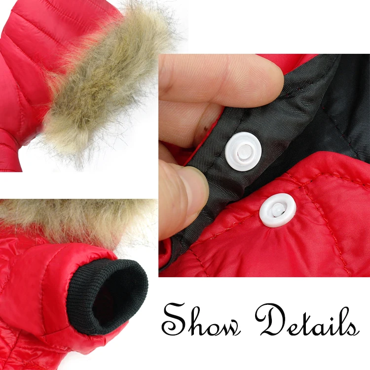 Manufacturer Wholesale Small Pet Down Jacket Warm Button Design Cotton Winter Dog Jacket