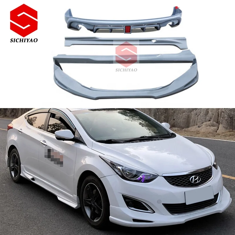 For Hyundai Elantra body kit 2013-2016 Elantra Front lip  style A bumper Rear lip Side skirt High quality PP material