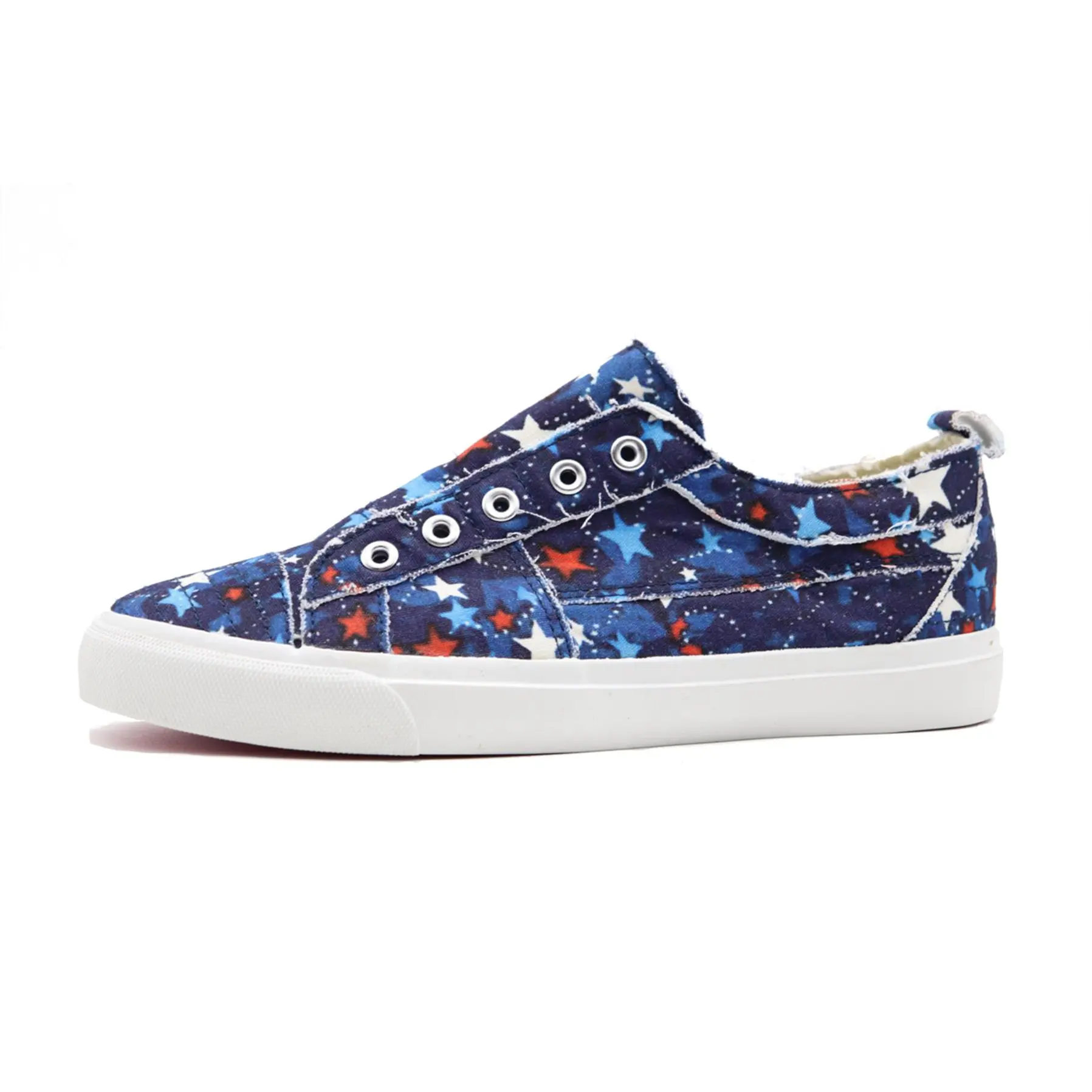 Washed canvas trendy shoes Loafers shoes for women slip on sneaker
