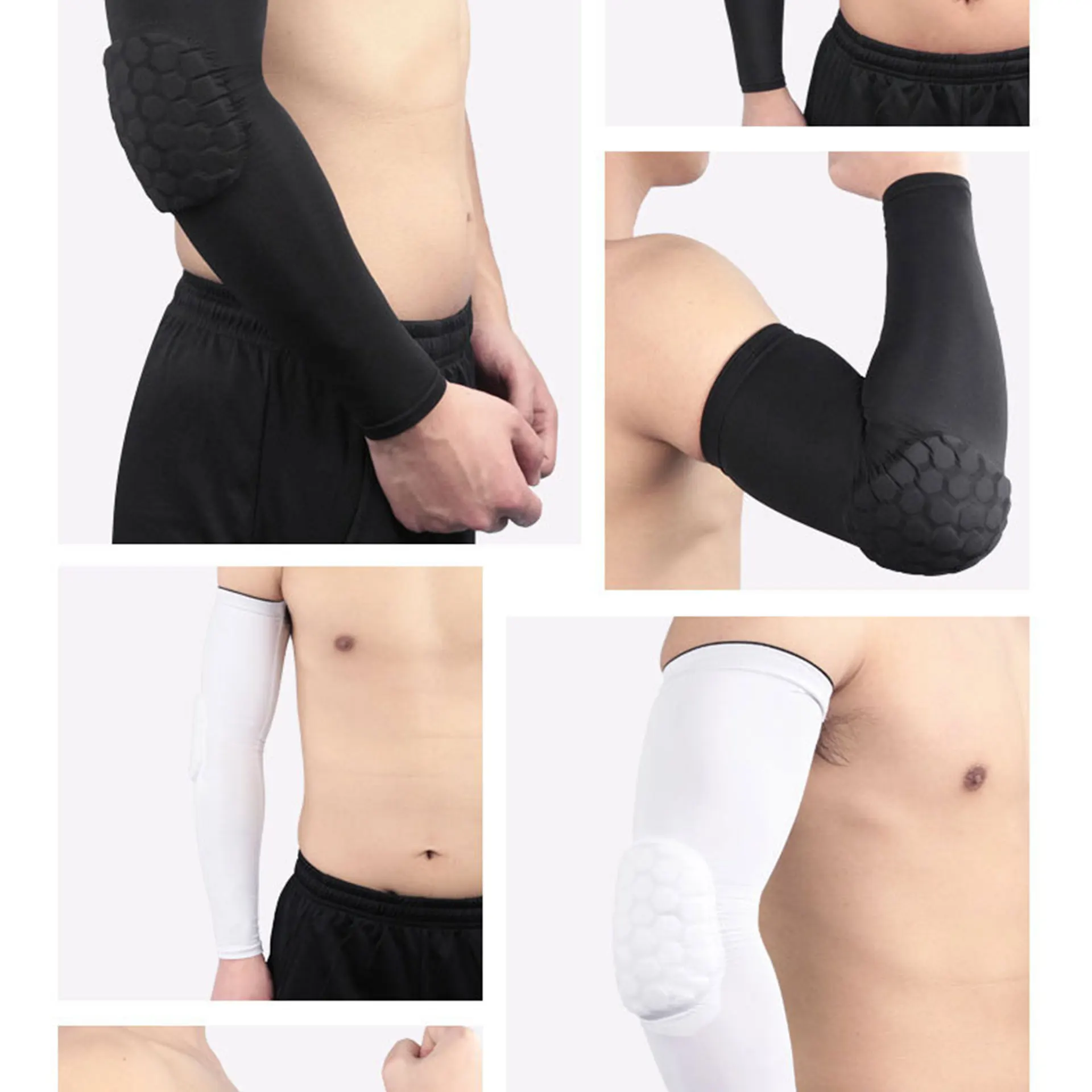 Professional Sports Protective Arm Sleeve Honeycomb Anti-collision Basketball Elbow Support