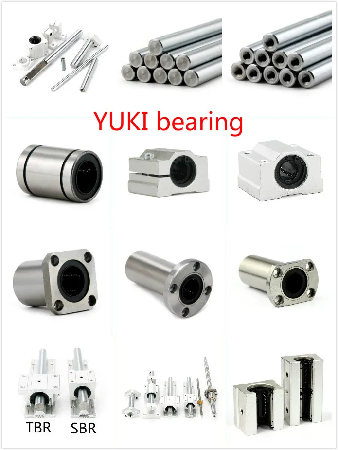 3d printer parts CNC chrome steel motion slide LM12 UU LM16 UU linear bearing and KFL08 pillow block bearing