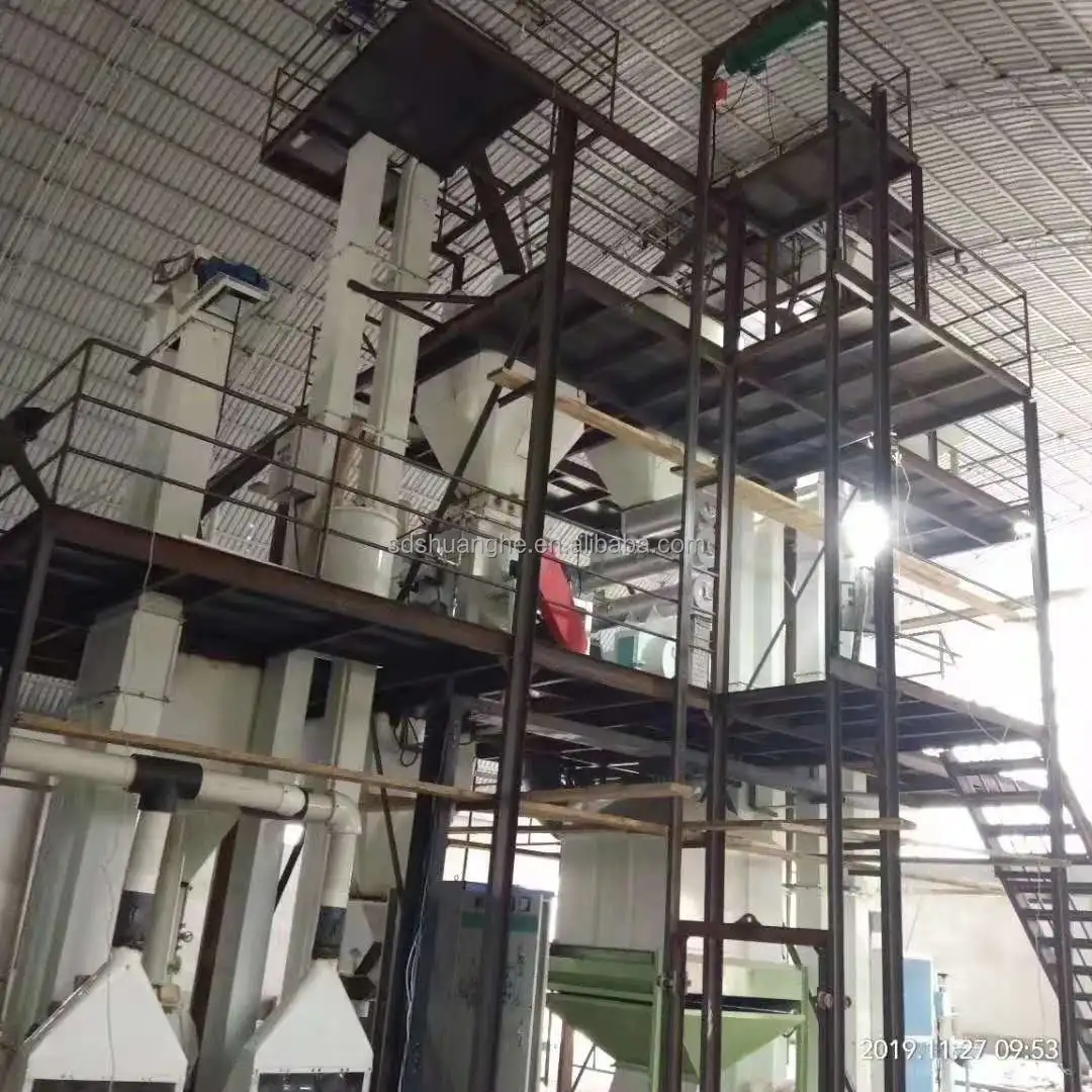 Vertical layout plan 350 model animal feed pellet production line, feed plant for sale output 5 tph