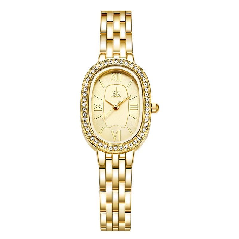 SK Ladies Elegant Female Quartz Watches Customization Private Label Wristwatches Gold/Rose/Silver Color Chinese Factory