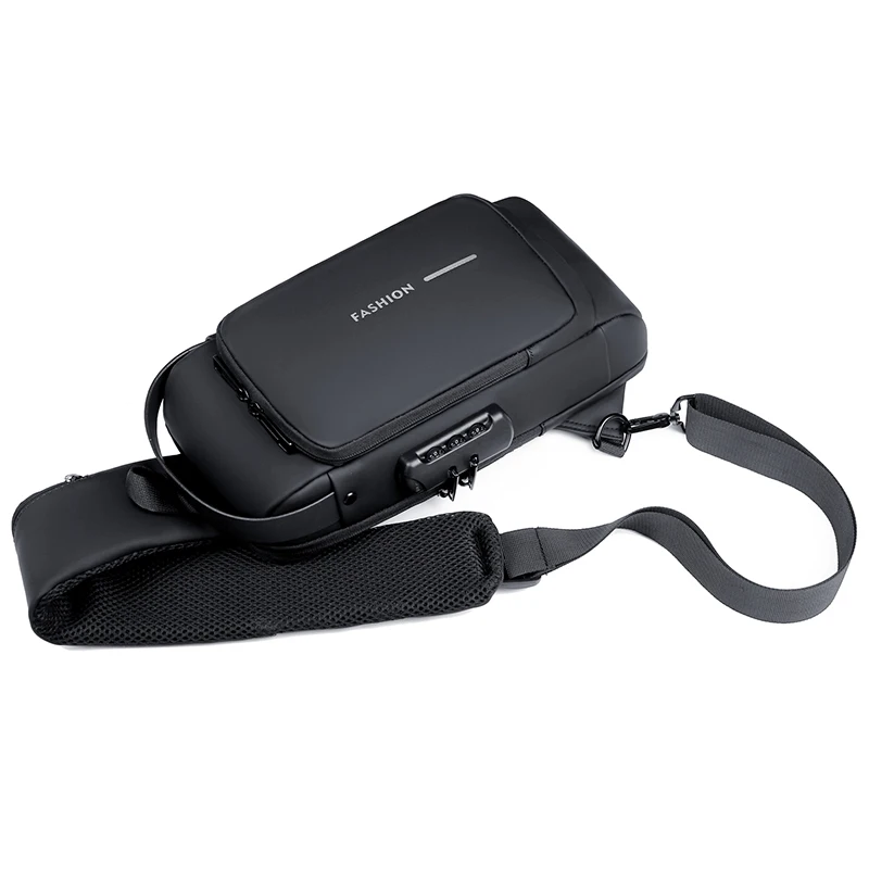 Remoid Custom New Fashion Cool Crossbody Chest Bags Custom Men Waterproof Sling Bag Usb Anti-Theft Outdoor Travel Shoulder Bag