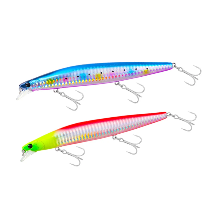 Floating Minnow Ultra long Casting Seabass Fishing Lure 140mm 26g Sea Fishing Hard Baits with Saltwater Hook