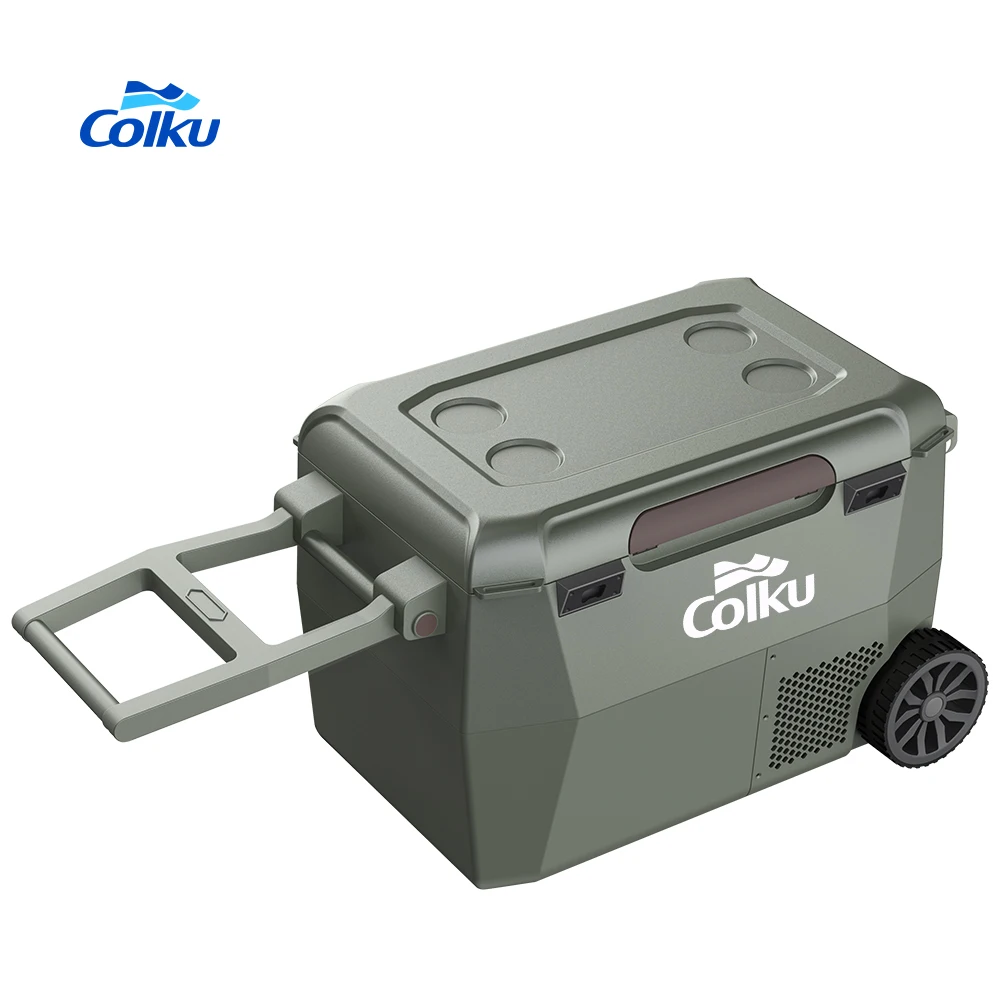 Portable Camping car fridge 44L DC 12V/24V Portable DC Compressor Car Fridge Freezer Refrigerator with Wheels