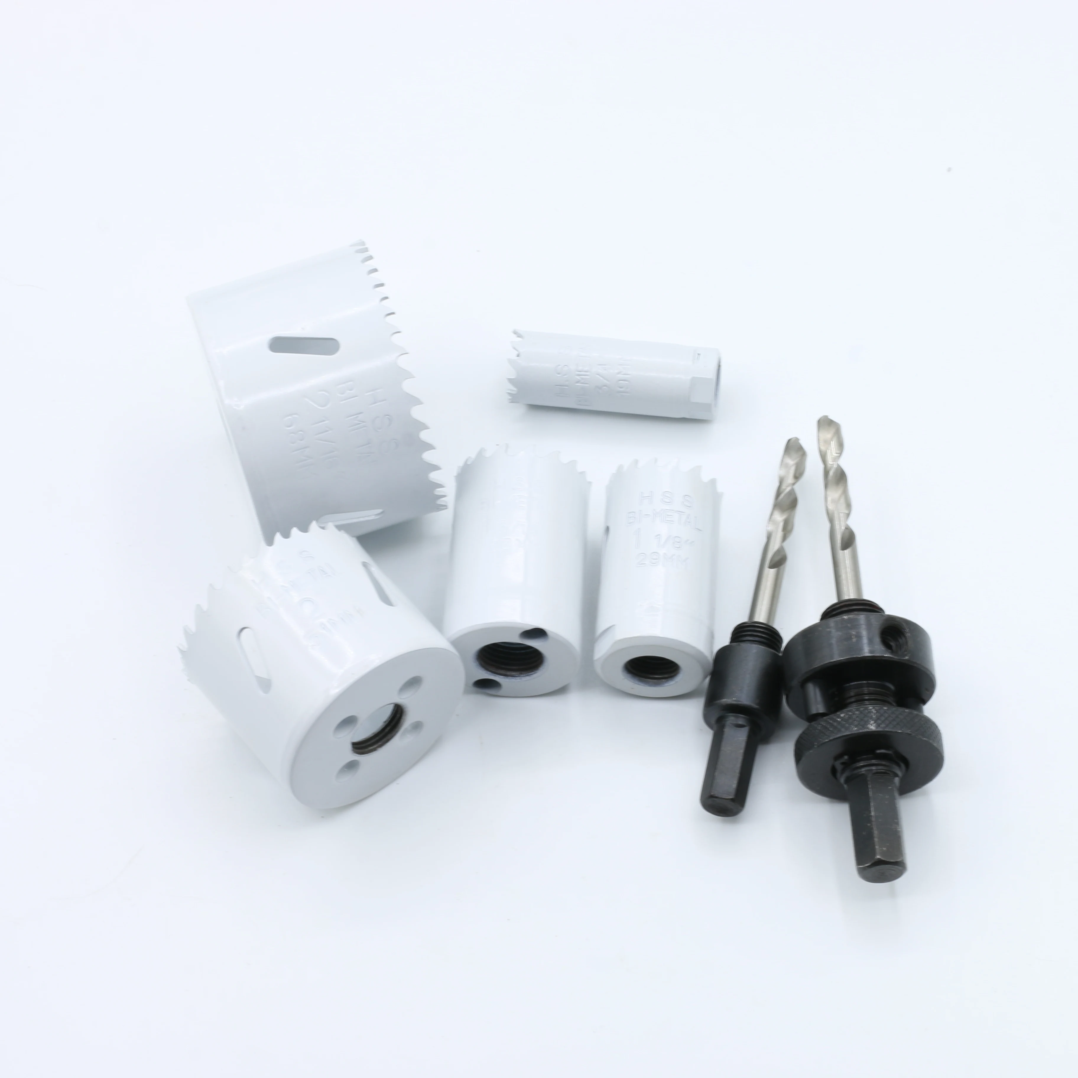 Naili 7 PC bi-metal M42 hole saw Set with Saw Blades Mandrels Drill Bits Installation Plate  in Transparent plastic box