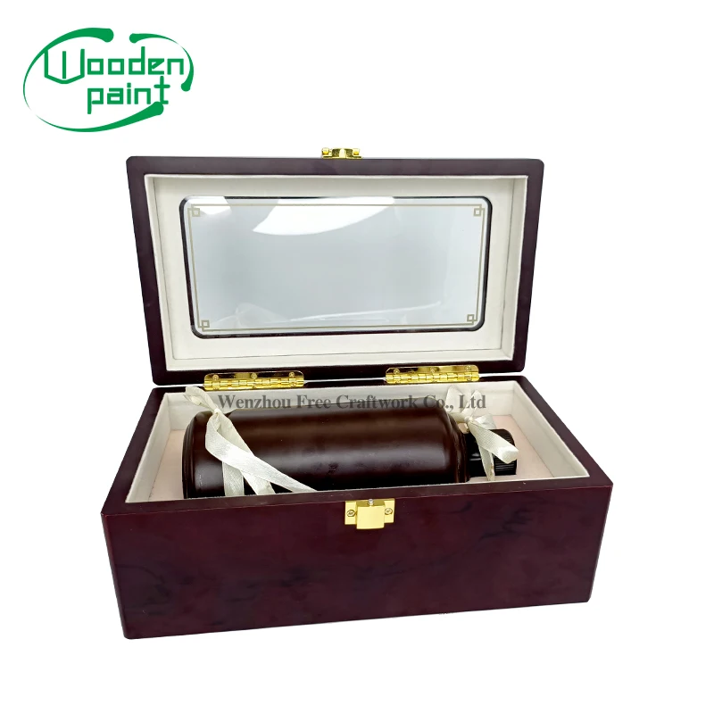 Wholesale wooden empty perfume bottle box window display gift craft finish perfume bottle packaging box