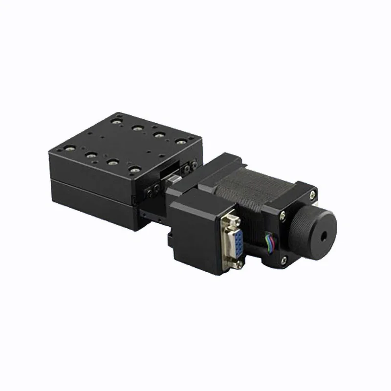 Motorized Linear Stage  Of Cross Roller Guide X Axis Electric Displacement Table PT-GD50