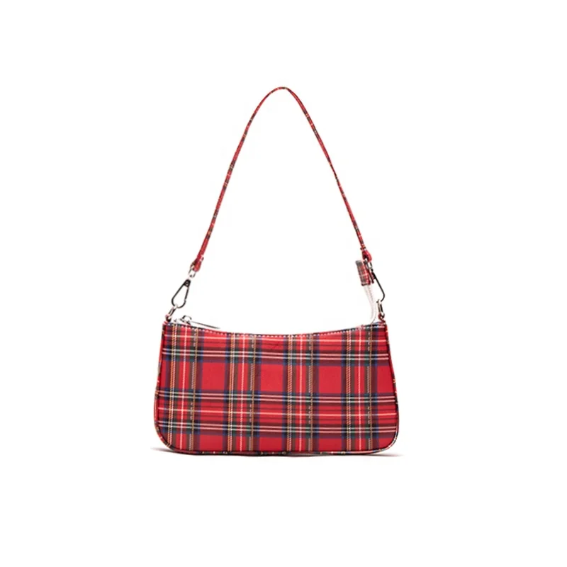 Wholesale fashion gingham ladies canvas purses and handbags bags plaids women hand bags