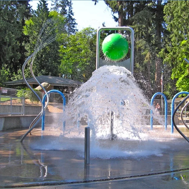 large splash pad play features for kids of all ages