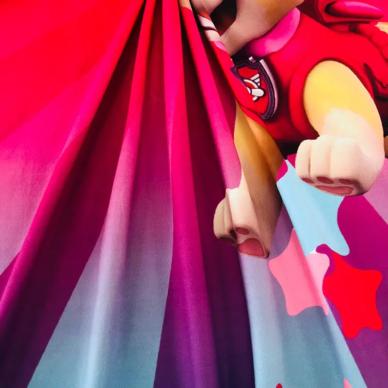 Span DBP Print Fabric Cloth Good Price No MOQ Custom Printed Brushed Poly For Kids