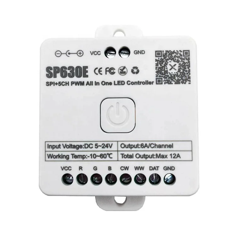 SP630E PWM SPI 5-канальный 4-зонный Радиочастотный пульт дистанционного 16703 2811 6812 RGB RGBW CCT полоска светло-голубой зуб BT BanlanX приложение пиксельный светодиодный контроль