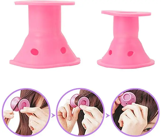 
Wholesale Food Stage Effortless Silicone Hair Rollers Heat Free Portable Silicone Hair Curlers 