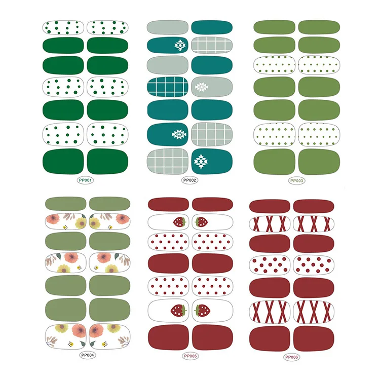 Rubioaroma Top Selling Nail Gel Strip Self Adhesive Solid Color Glitter Pattern Design Nail Sticker Full Cover Diy Nail