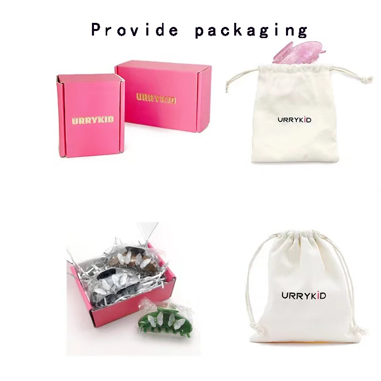 YIYI Factory price gold contour line sky blue glitter hair claw lovely butterfly fairy solid color hair clips acetate material