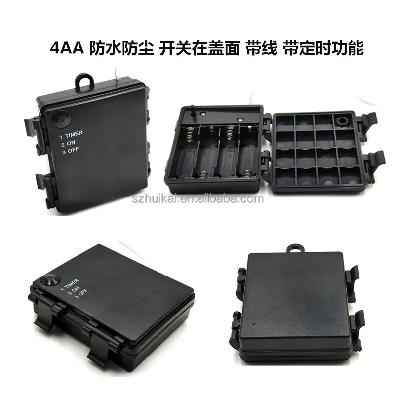 Hot Selling AA 2/3/4/6 coil waterproof battery holder case high quality ABS battery holder timer