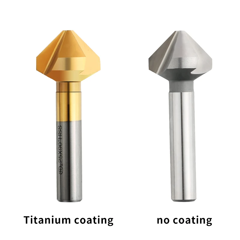 Chamfering Tool Cutter Chamfering End Mill Tin 90 Degree Chamfer Drill Bit For Stainlesssteel