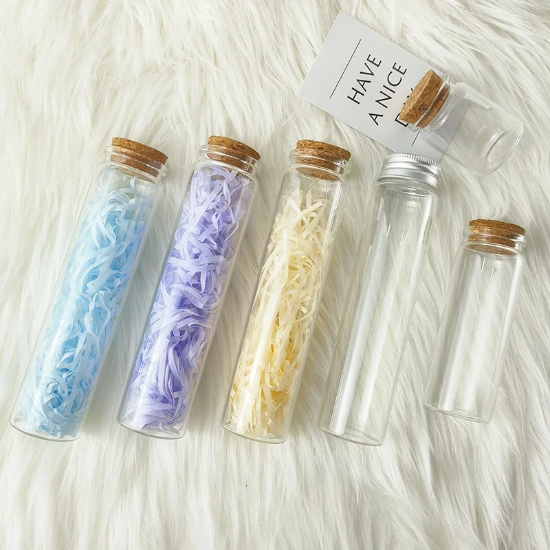 Wholesale 30ml 120ml 150ml empty clear decorative wishing bottle glass test tube with cork