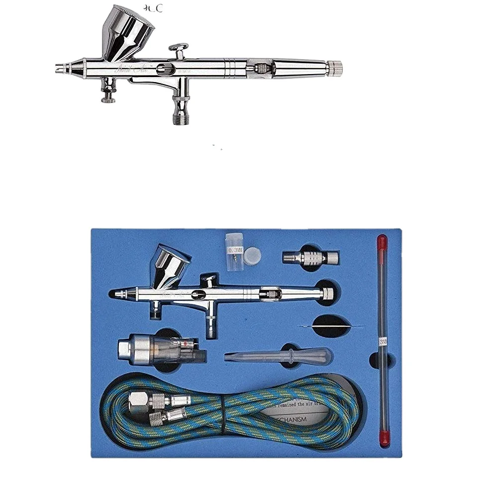 0.2/0.3/0.5mm Double Action Spray Gun BT-180K Airbrush Set 3 Cups Supply  Spray Gun Model Air Brush for Nail Tool Tattoo Art