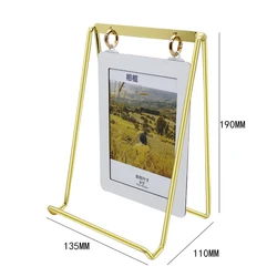 Modern Luxury Metal Desktop Photo Frame New Design Multi-functional Bottom Mobile Phone Holder