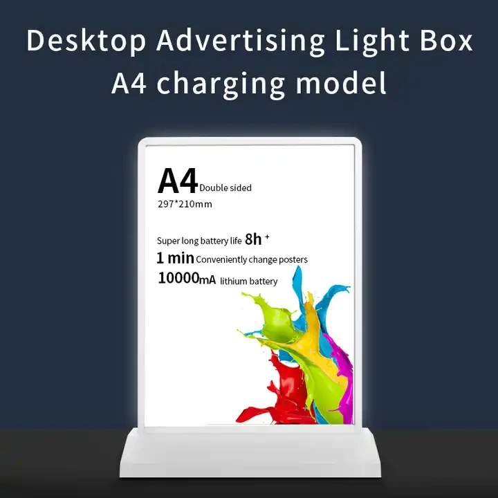 Led Super Slim Light Box Led Poster Frame A1 A2 A3 A4 Photo Menu Movie Poster Advertising slim light box signs