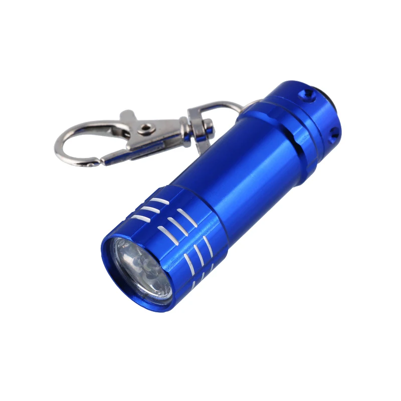 Logo Printing High Quality Aluminum Alloy 3  LED  Portable Small Flashlight Keychain For Home or Office
