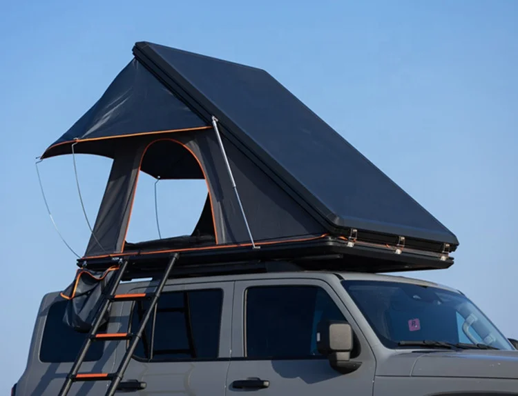 Aluminium triangle hard Shell car roof top tent Camping SUV Car Rooftop Tent hard shell Cover truck roof top tent for sale
