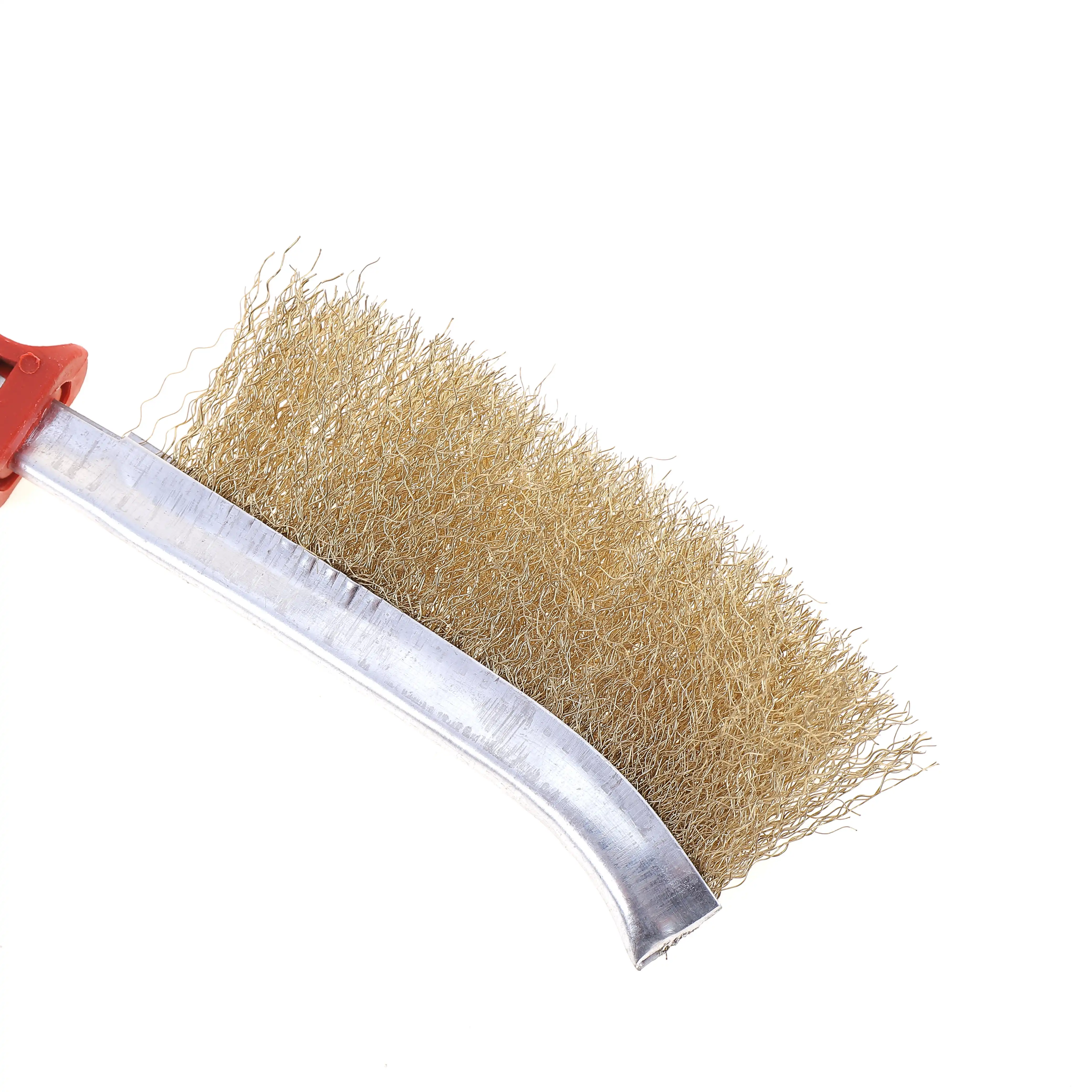 Cheap Price Cleaning Rust Plastic Handle Gold Steel Wire Brush Nail Head Floor Cleaning Industrial Brush Roller