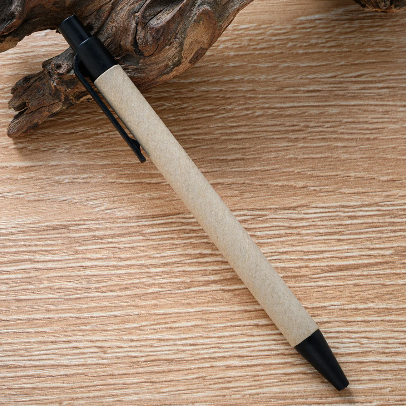 Promotional Customized Eco-Friendly Recycled Paper Ball Pens Cheap Logo 1.0mm Writing Width Plastic Material