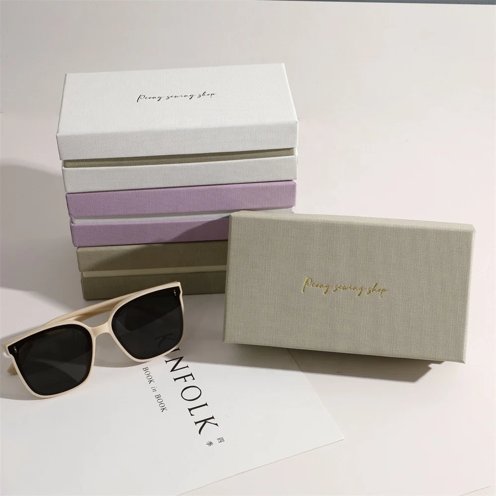 LOGO MOQ 50 PCS luxury custom design packaging cardboard material glasses box sunglasses case paper box
