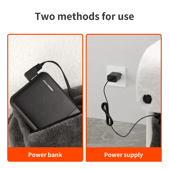 Anjuny  Seat Pad 3 Heat Levels for Chair Sofa Couch Camping Traveling Soft Machine Washable Heating Cushion