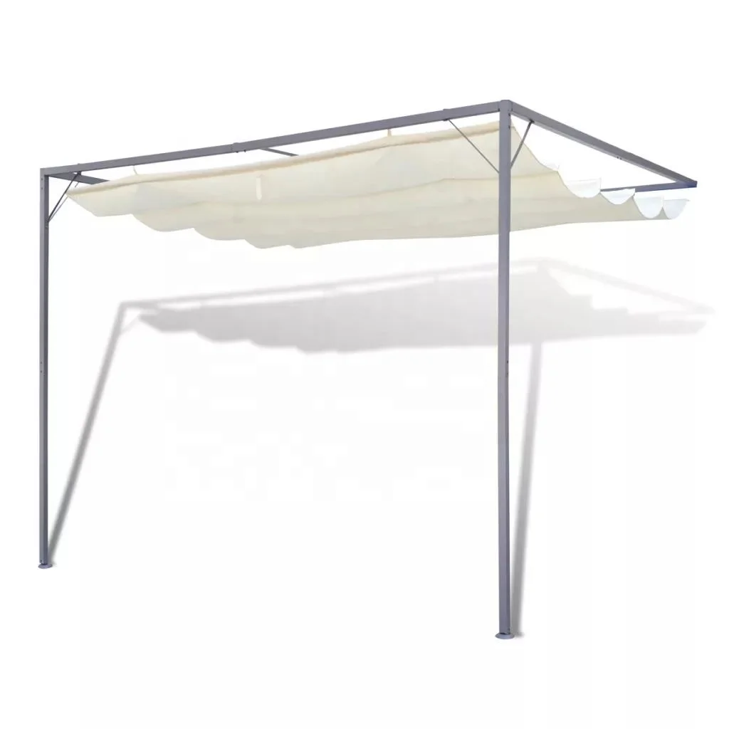 Aldi terrace steel folding pergola 3x3 gazebo retractable roof awning waterproof awning pergola