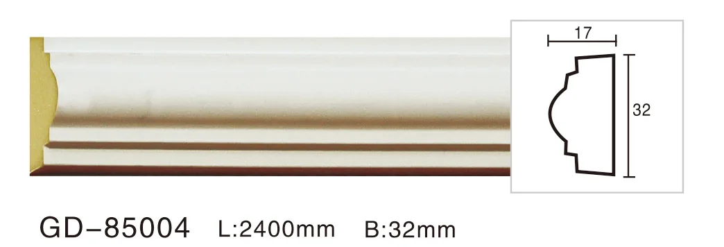 Wholesale price High Quality ceiling Cornices Polyurethane Molding for Interior Decoration PU Flat Moulding Crown Molding
