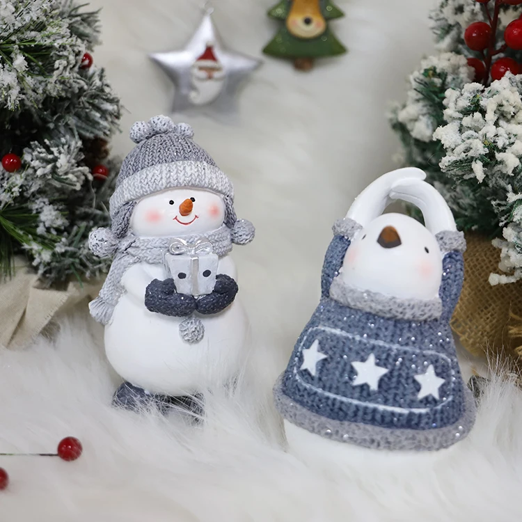 Wholesale Polyresin christmas figurine & toys home decor Resin crafts  christmas penguin decor ornaments