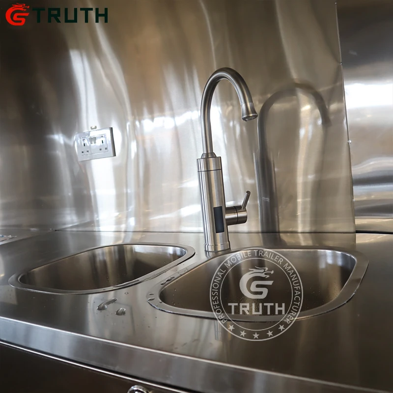 Mobile Food Trailer Kitchen Outdoor Food Van Hot Dog Cart Airstream Food Truck trailer With Vin Number