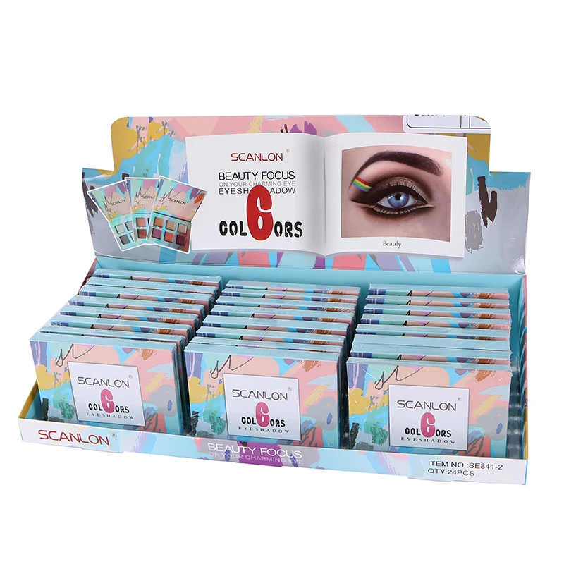 Wholesale 6 Colors Eye Shadow Custom Brown Grey Pink Mineral Sultry Eyes Makeup Eyeshadow Palette