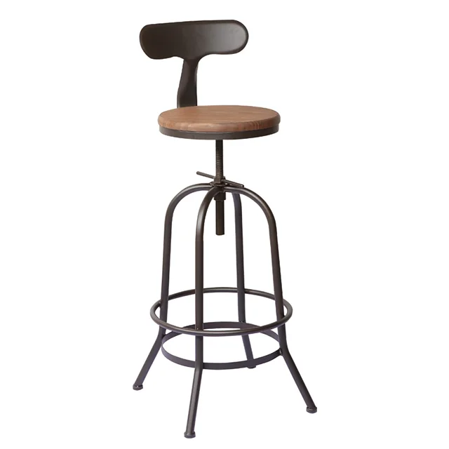 Wholesale China Stackable modern bar stools Vintage Industrial Dining Iron Metal Cafe Restaurant Metal base Chair