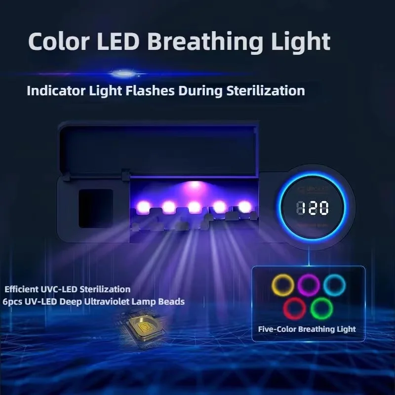Toothbrush Sterilizer Toothbrush Sterilizer 2 In 1 Bathroom Electric 99.9 UVC Disinfection Toothbrush